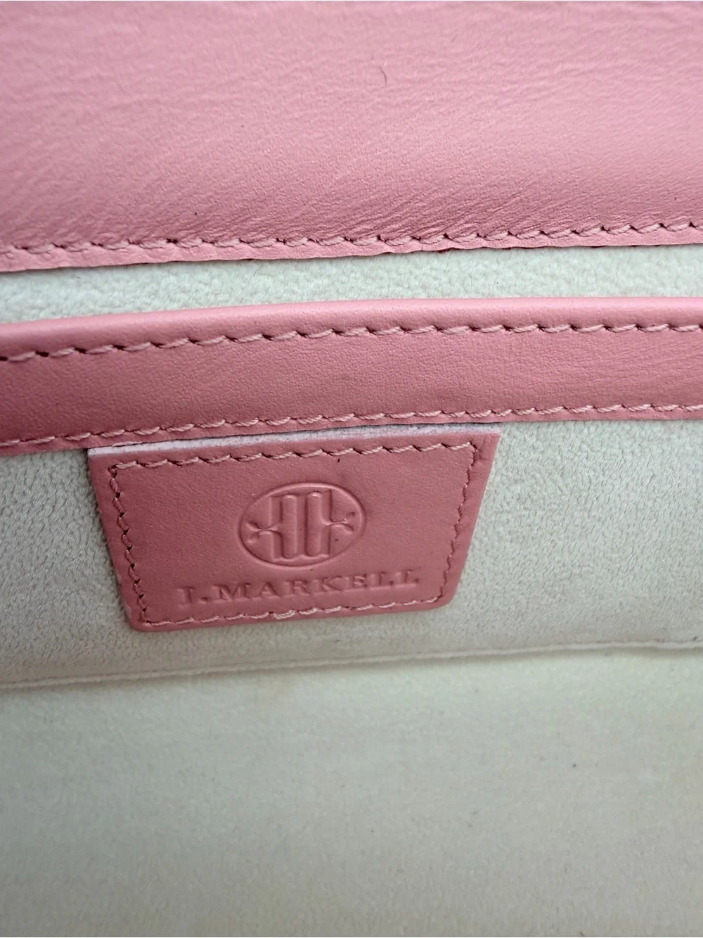 J. Markell Pink Baby Grande Stingray Leather Clutch Crossbody